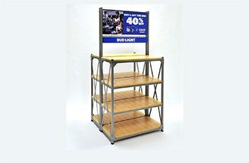 Bud Light Point of Purchase retail displays by GHI Laser manufacturing, Hartford, WI